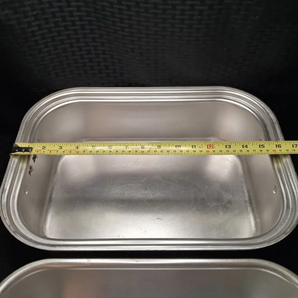 Vintage Wear Ever Aluminum Roaster Pan 825 And Vented Cover 818 Set